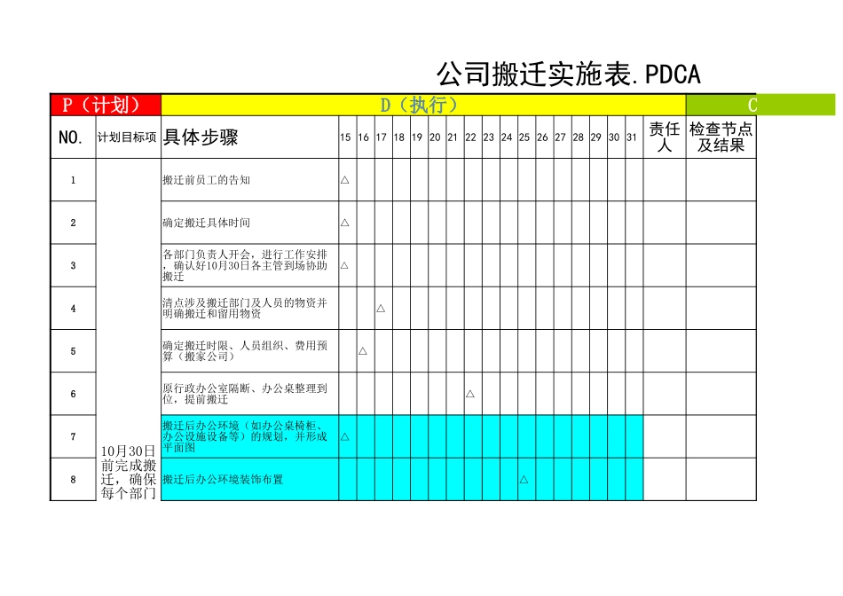 【搬迁管理】公司搬迁工作计划表---副本 (2).xlsx_第1页