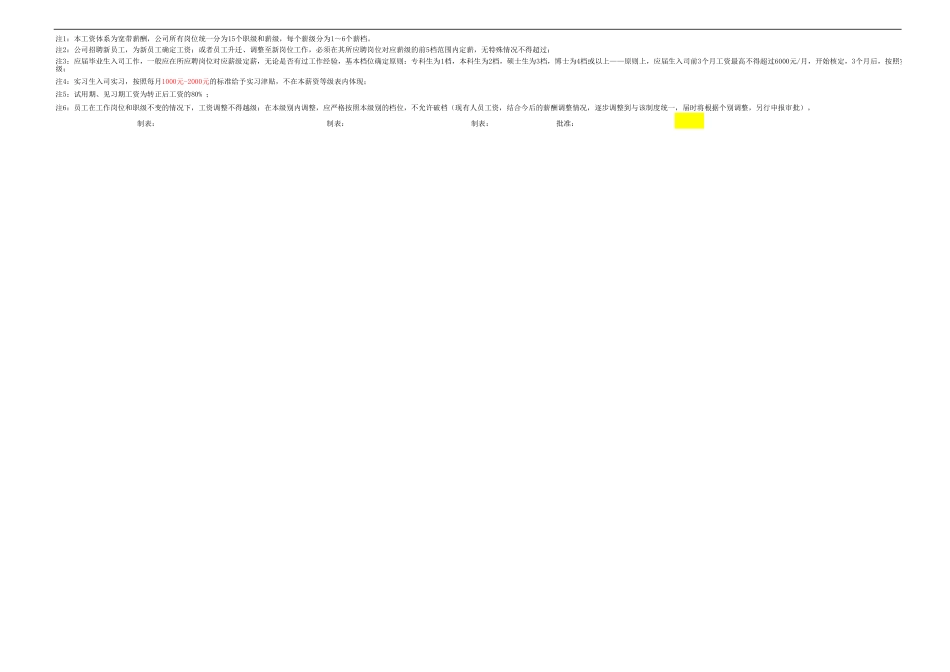 【工具】职级薪级表、宽带薪酬.xls_第2页