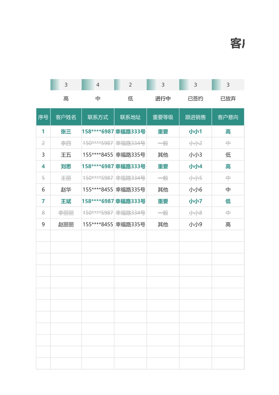 【管理表格】-03 -客户跟进管理表 (2).xlsx_第1页