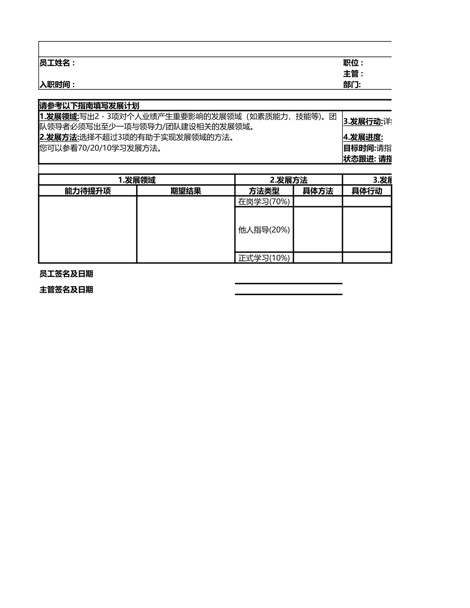 【表格】个人发展计划（IDP）3.xlsx_第1页