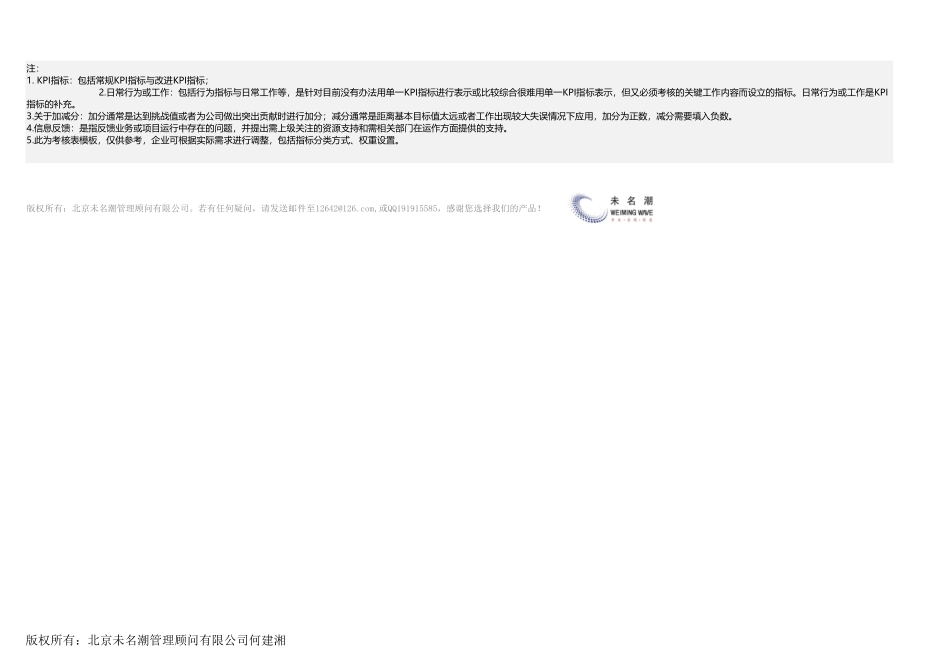 【绩效考核工具】基于KPI的一般员工绩效考核表模板（360度全自动）.xlsx_第3页
