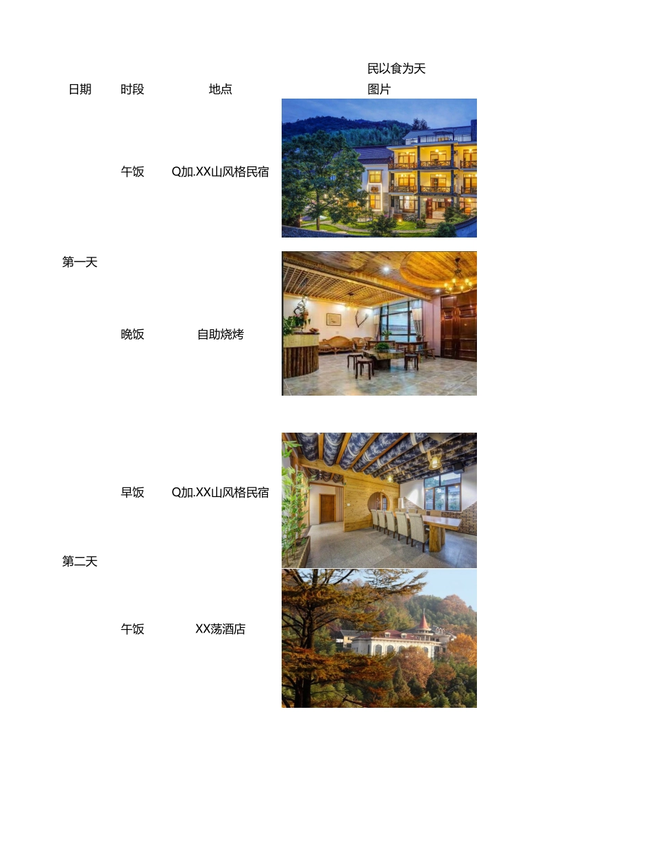 【全年行事历】旅游团建行程安排表-XX山 (2).xlsx_第2页
