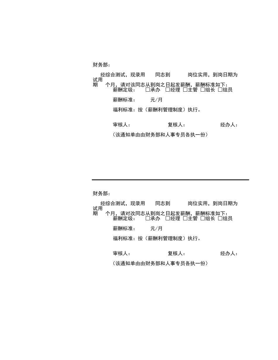 【人员录用】03-入职通知书.xls_第1页