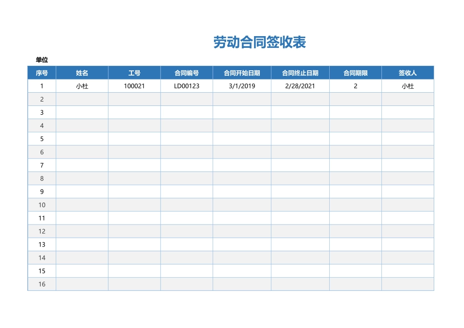 01-【管理表格】-04-劳动合同签收表 (2).xlsx_第1页