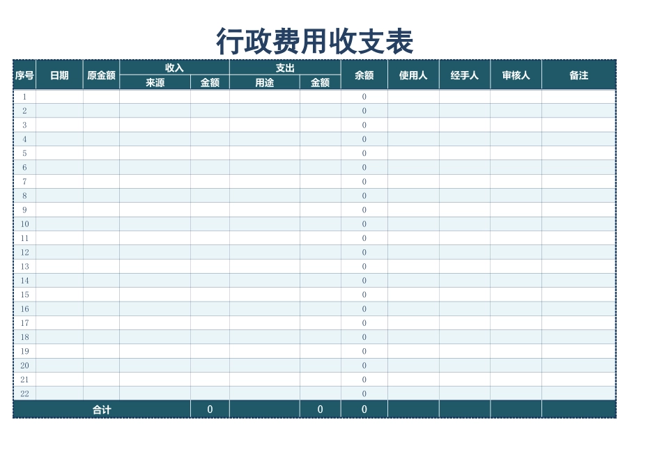 01-【管理表格】-01-行政费用收支表 (2).xlsx_第1页