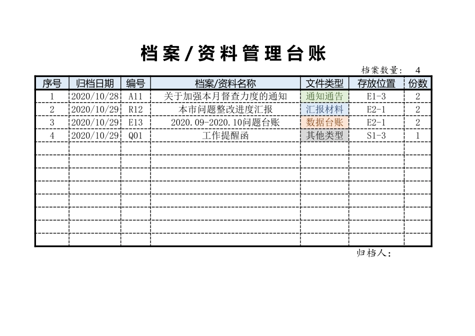 02-【管理表格】-10-档案管理台账 (2).xlsx_第1页