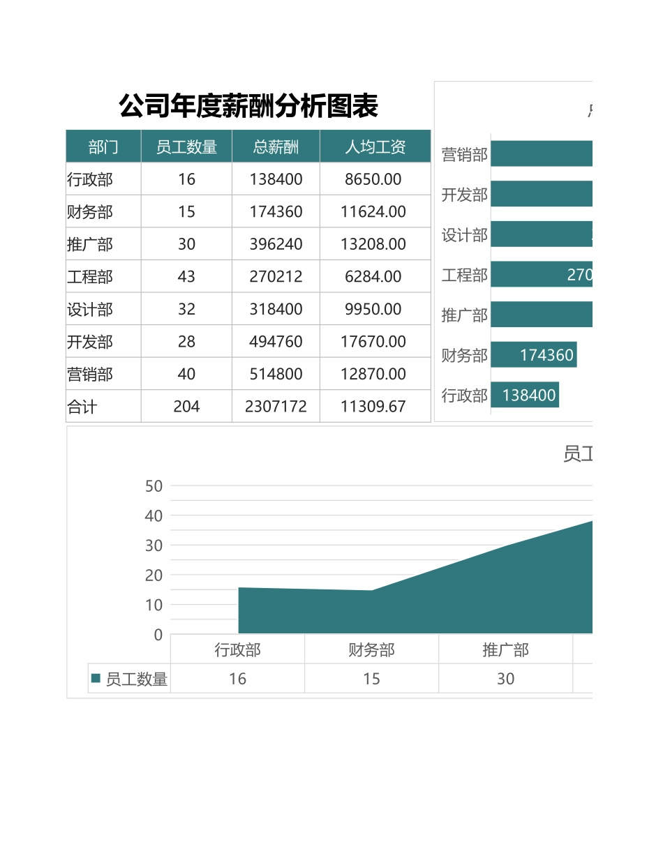 2 公司年度薪酬分析图表.xlsx_第1页