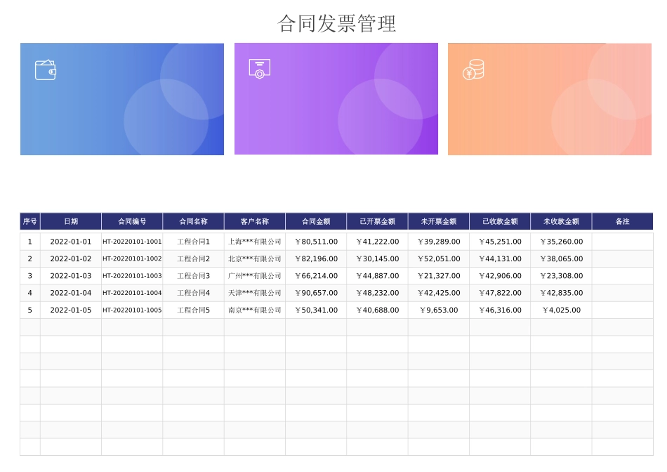 02-【表格】-13 -合同发票管理 (2).xlsx_第1页
