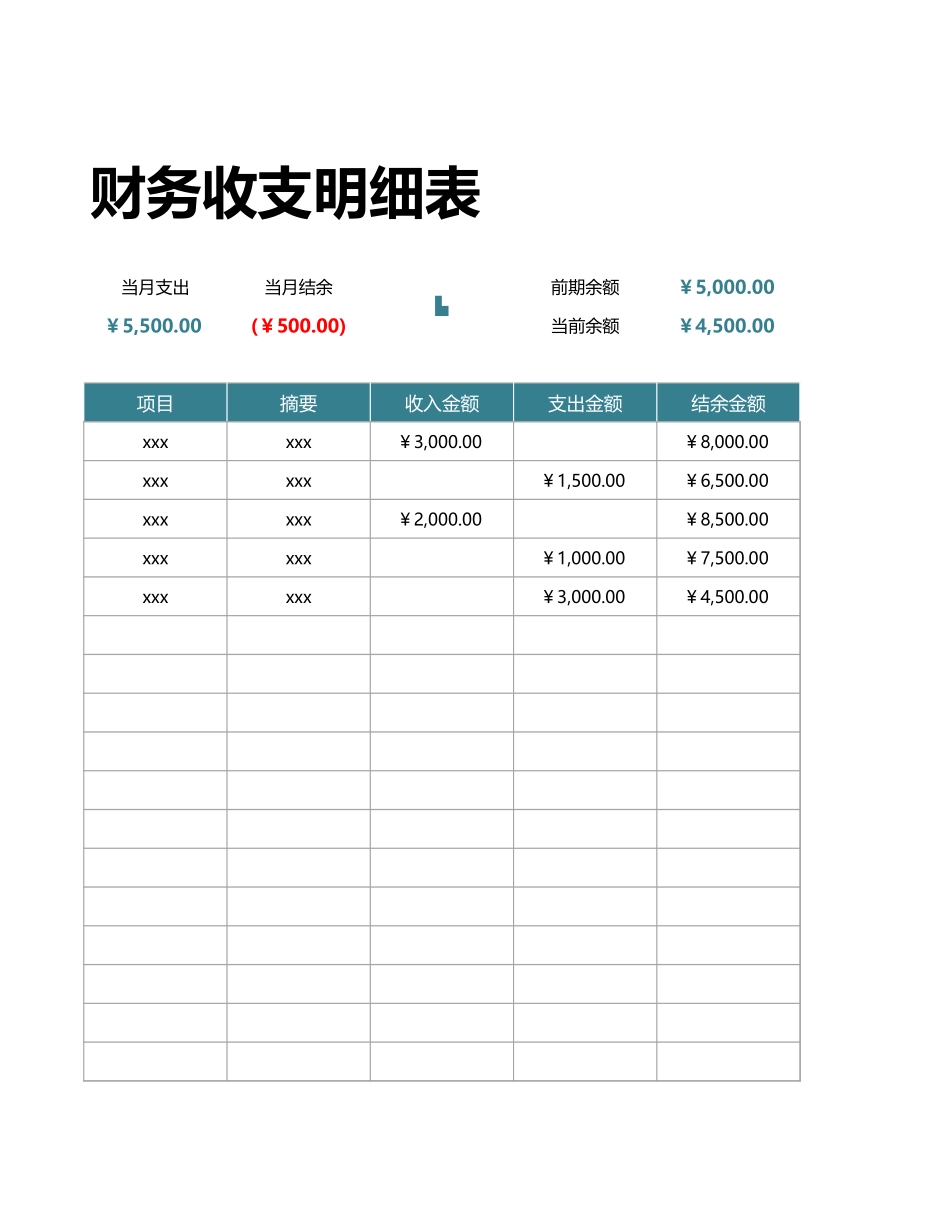 02-【管理表格】-04-财务收支明细表 (2).xlsx_第2页