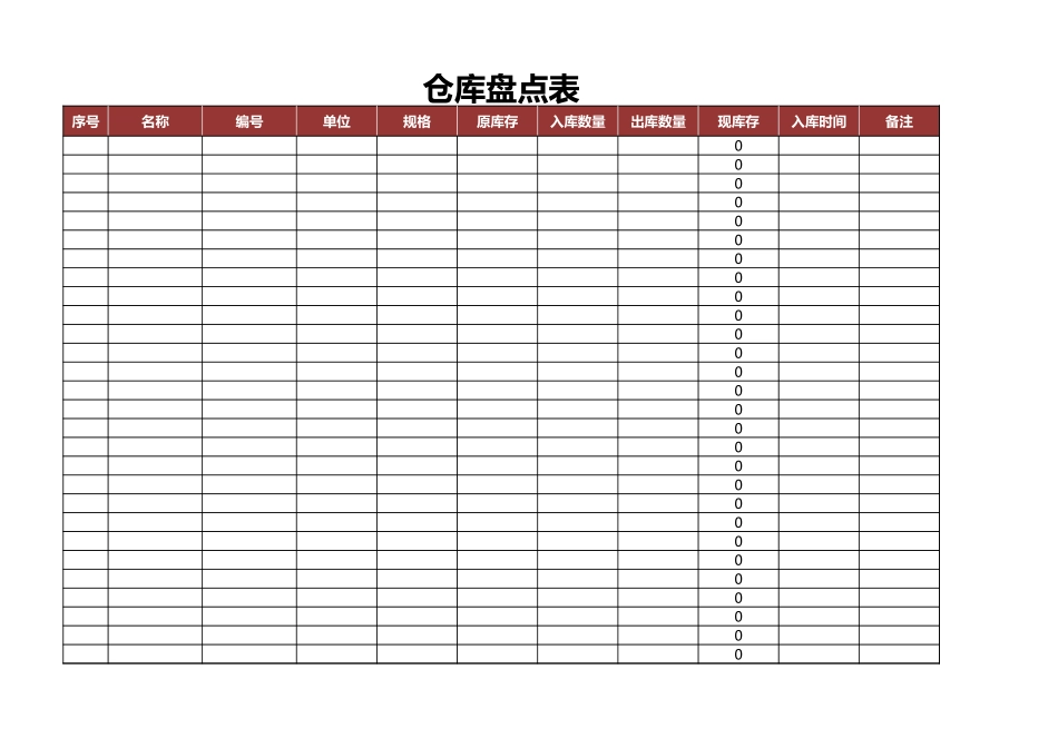 03-【管理表格】-21-仓库盘点表 (2).xlsx_第1页