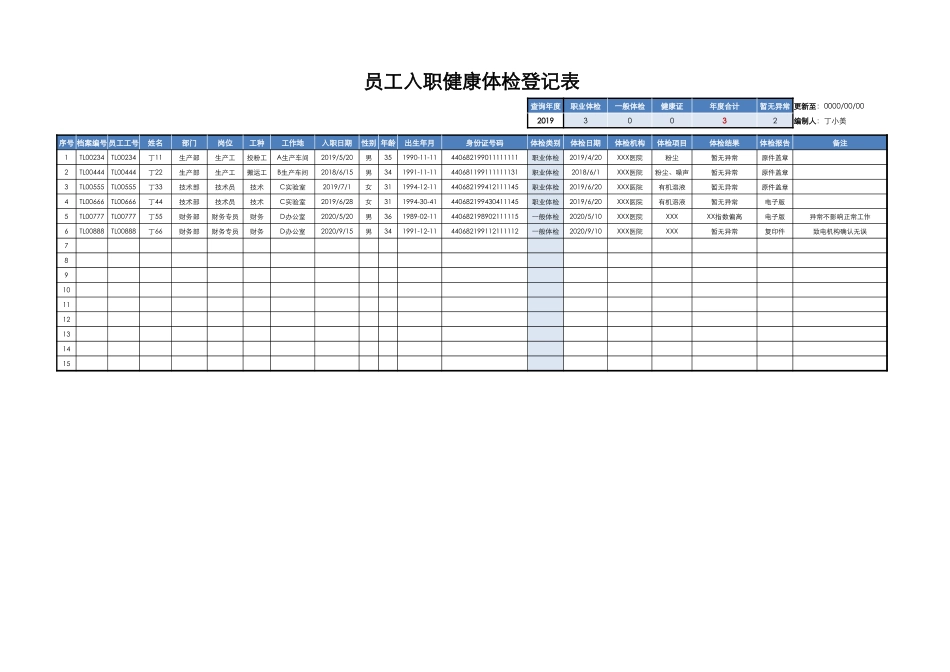 06-员工入职健康体检登记表 (2).xlsx_第1页
