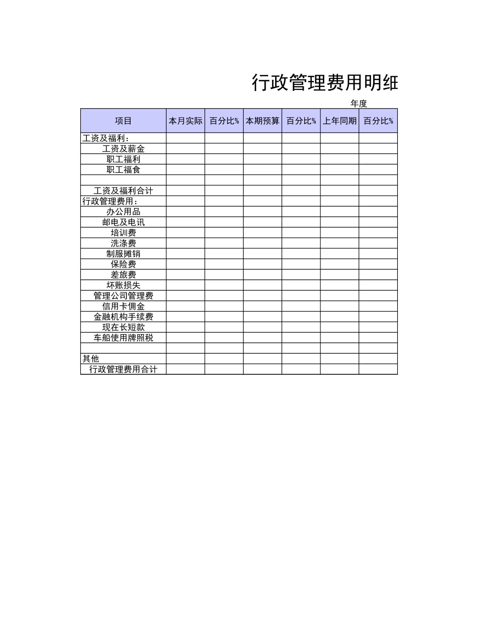 02-【管理表格】-10-行政管理费用明细表 (2).xls_第1页