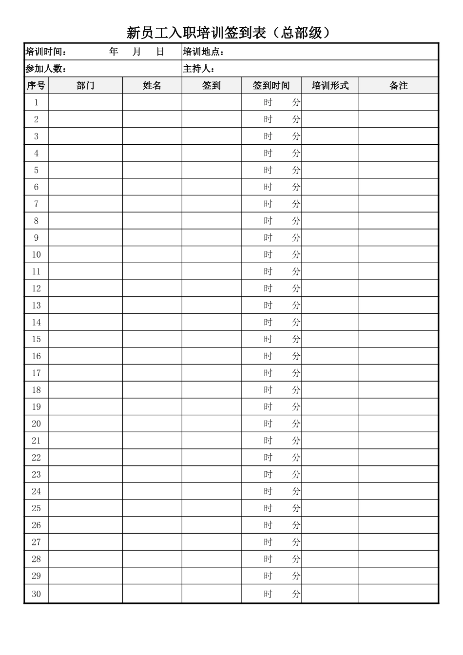 11-【其他】17-新员工入职培训管理流程相关表单（总部级） (2).xlsx_第2页