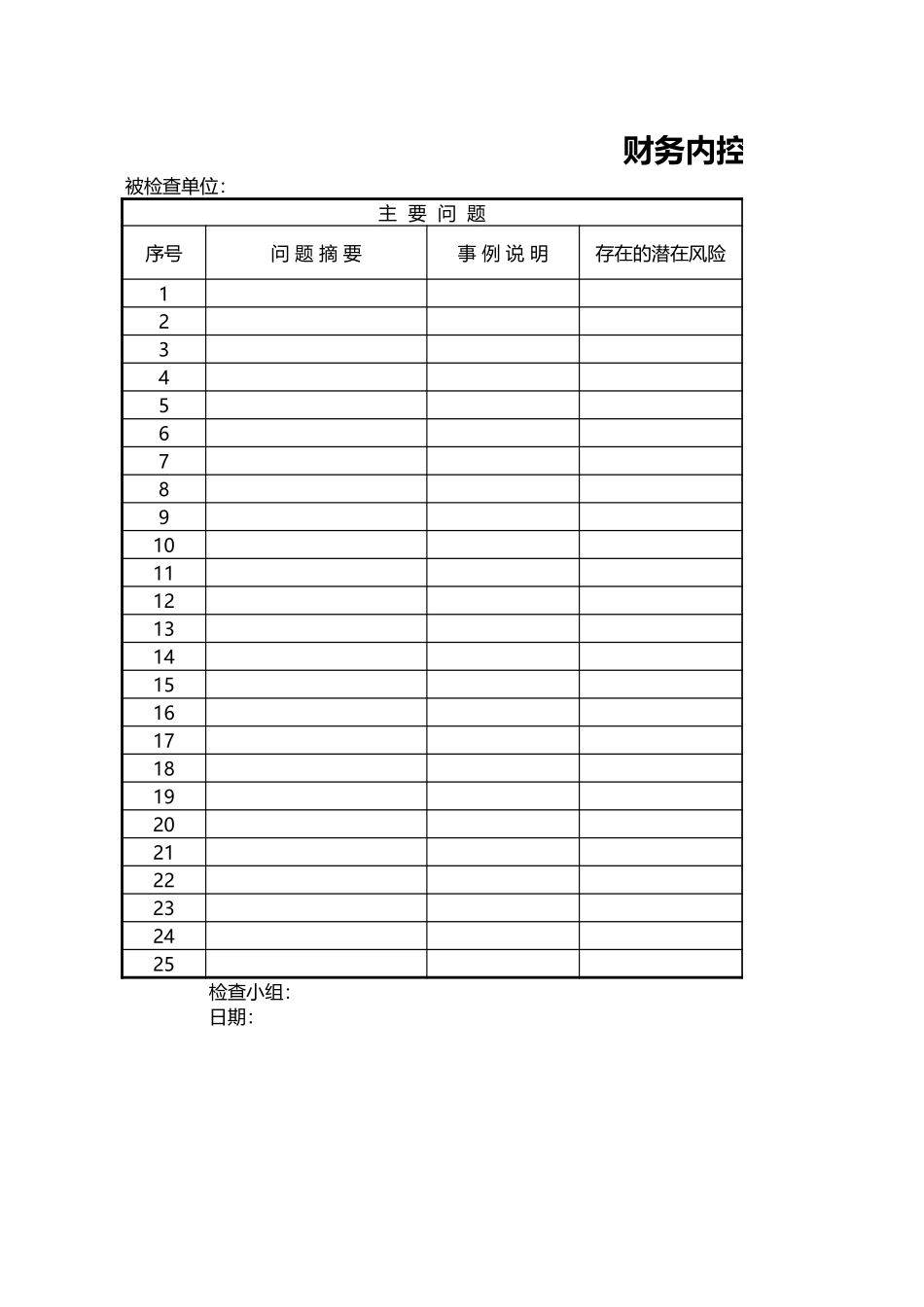 12 -财务内控检查整改意见反馈表.xlsx (2).xls_第1页