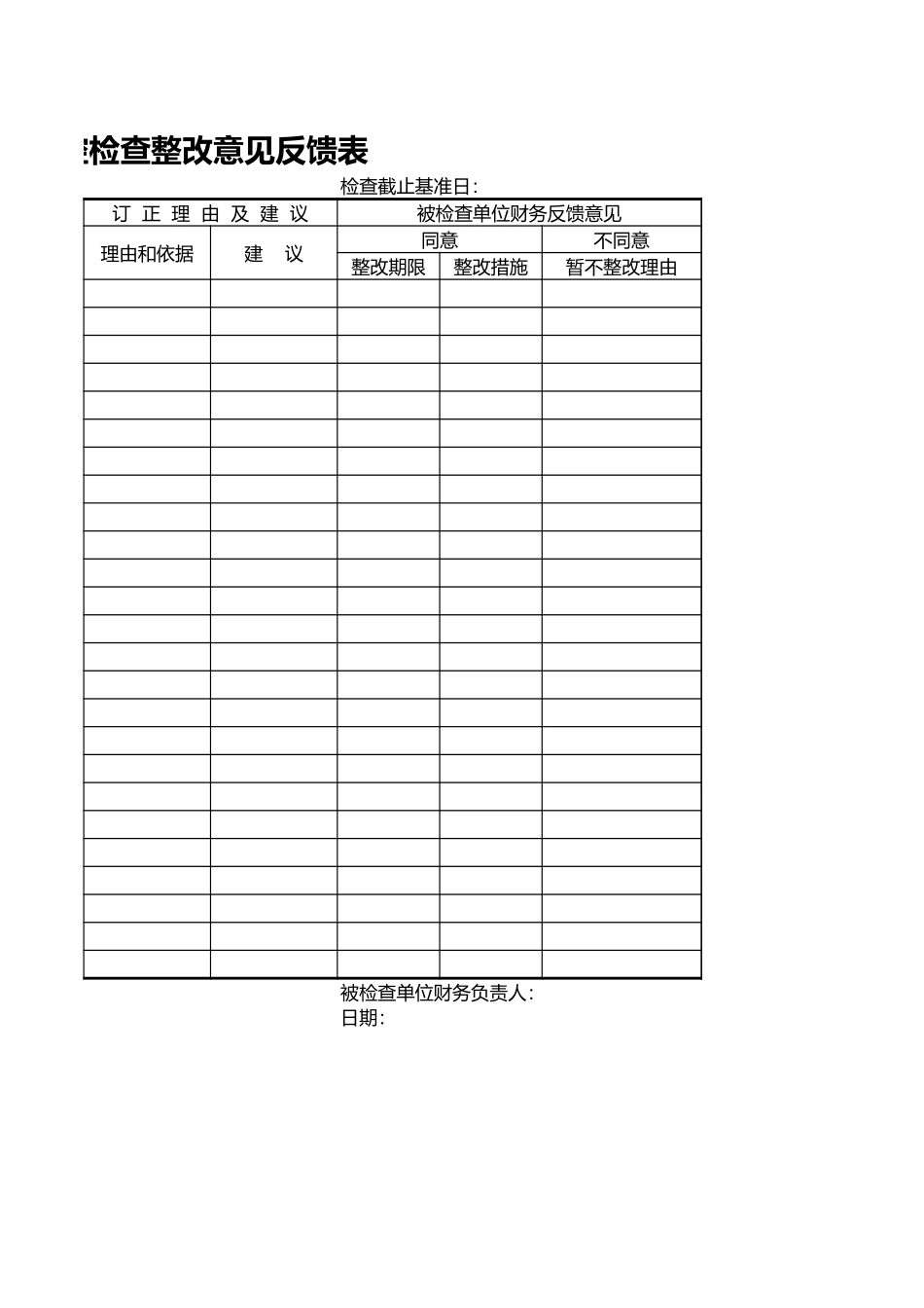 12 -财务内控检查整改意见反馈表.xlsx (2).xls_第2页