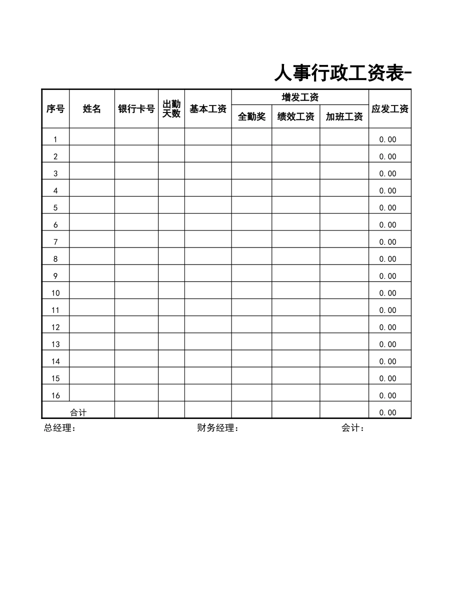14人事行政工资表-全自动.xls_第3页