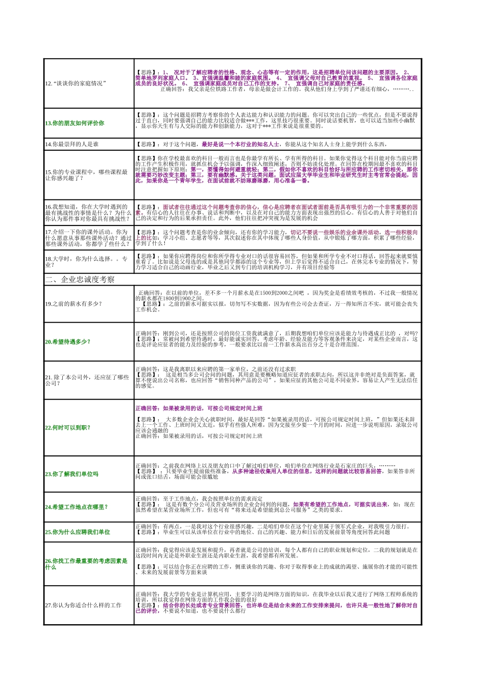 08-人事常见面试题.xls_第2页