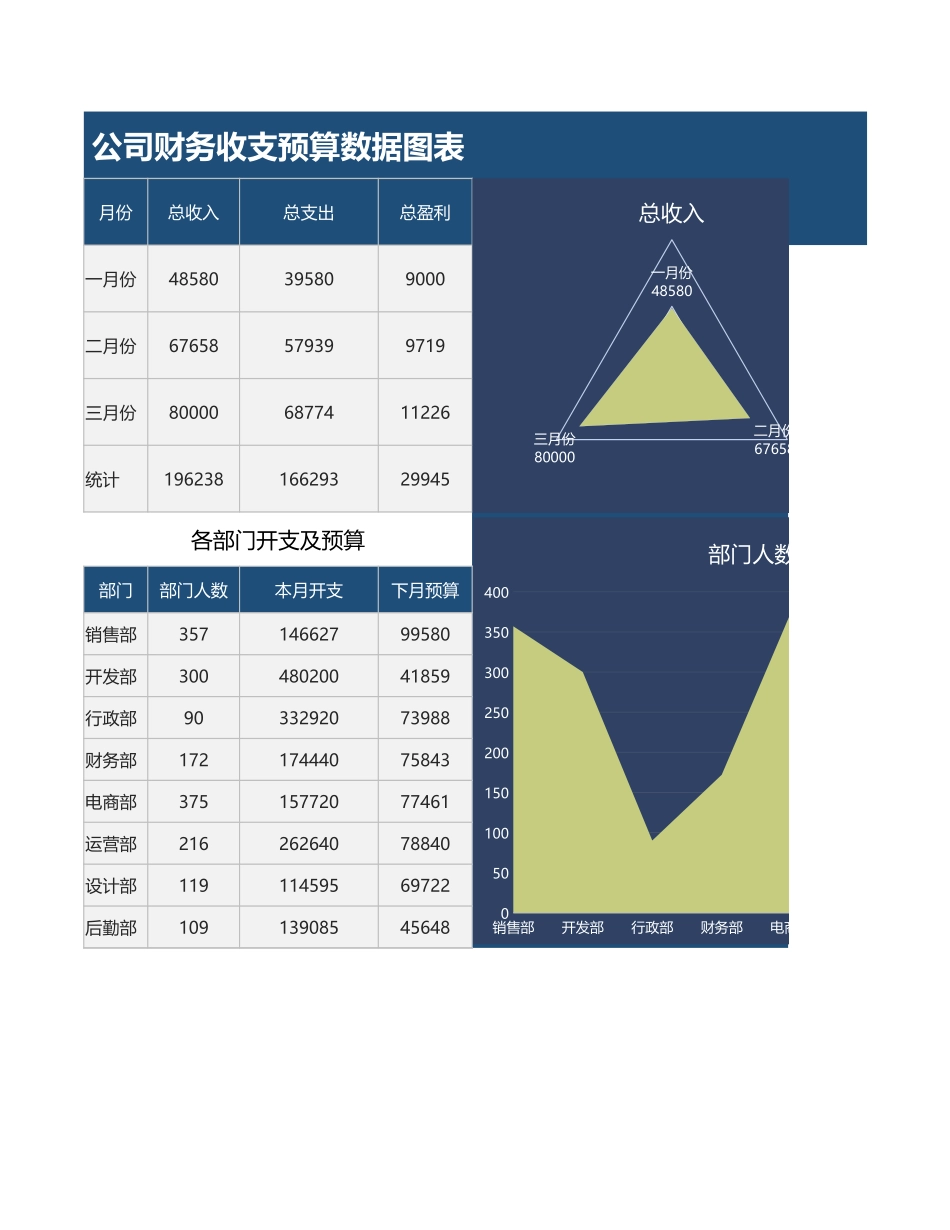 12公司财务收支预算数据图表 (2).xlsx_第1页