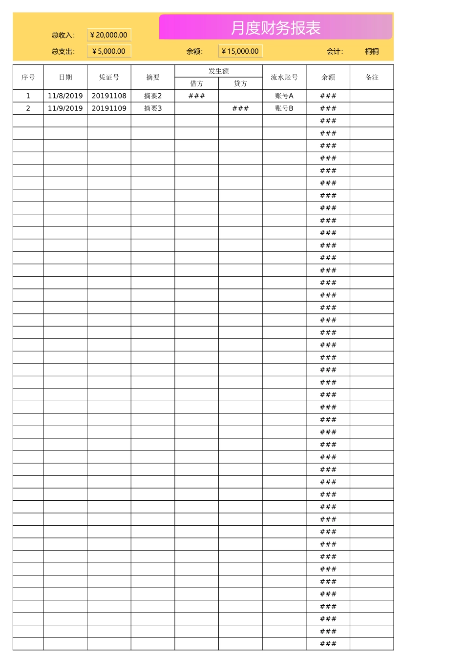 25自动汇总—月度财务报表 (2).xlsx_第1页
