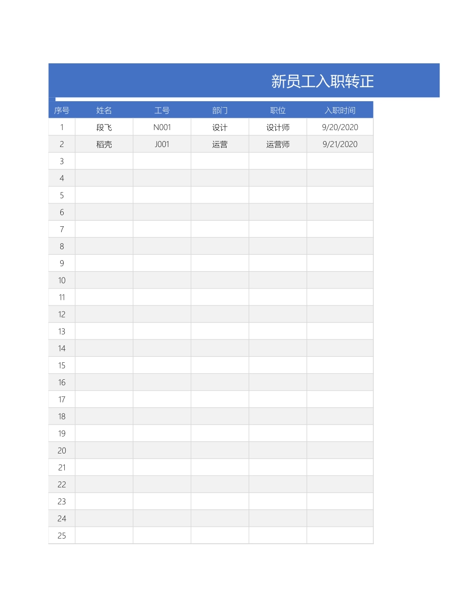21-新员工入职转正管理表 (2).xlsx_第1页