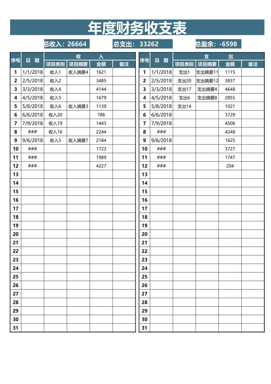 55年度财务收支表-带公式和图表 (2).xlsx_第1页