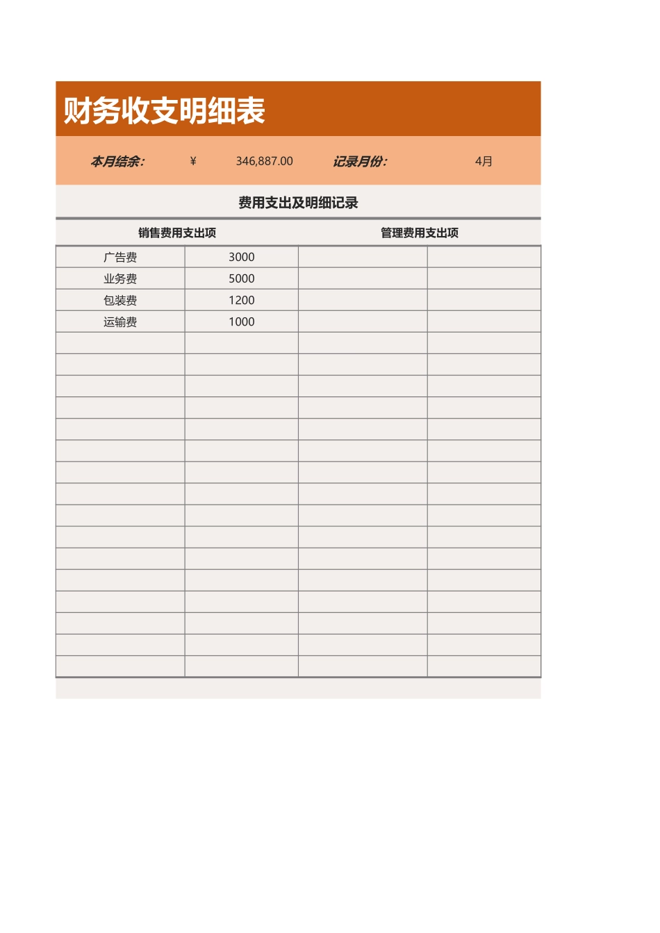 54财务收支明细表-月度记账 (2).xlsx_第2页