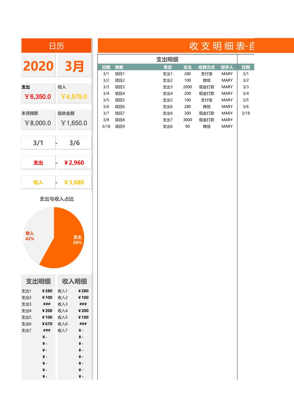 50财务收入支出明细表（自动计算） (2).xlsx_第3页