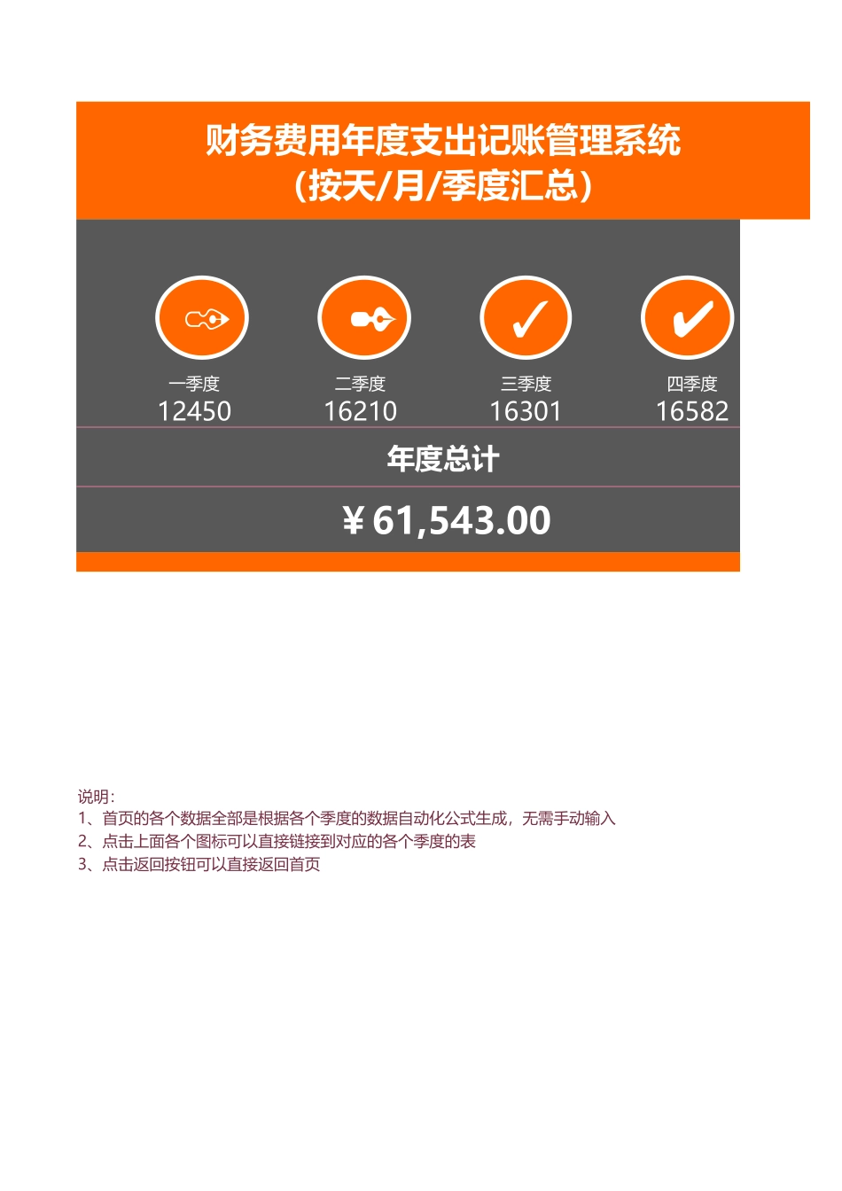 81自动化计算财务费用年度支出记账管理系统.xlsx_第1页