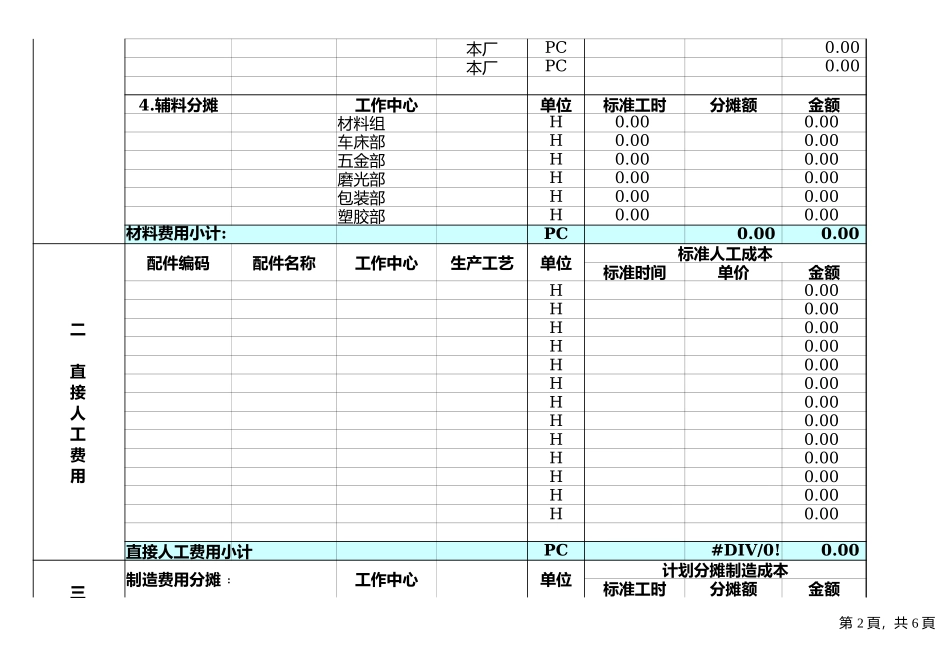 153生产成本核算Excel模板15.xlsx_第2页