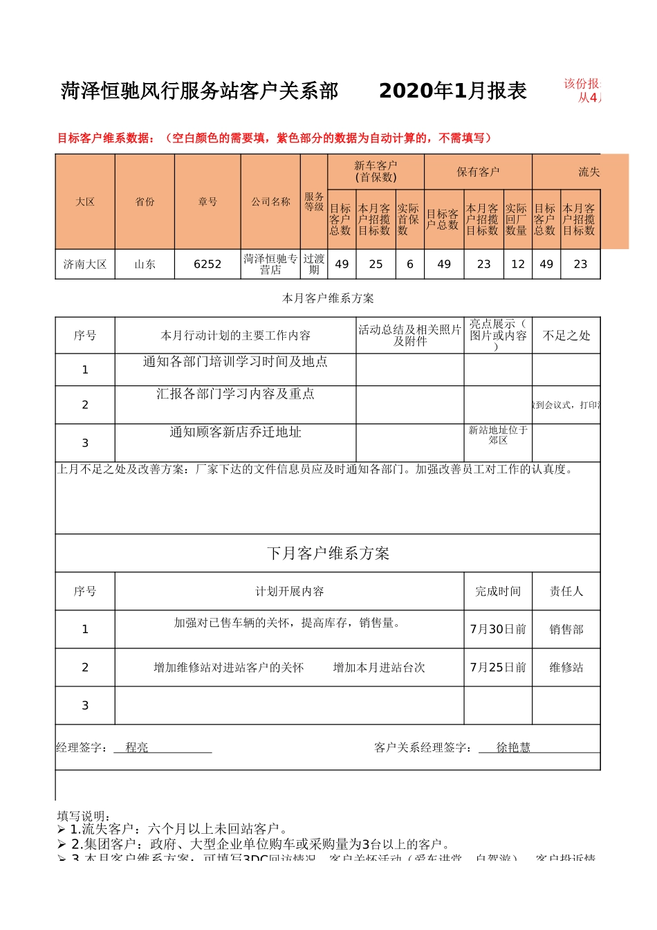 289客户关系部门月报表.xlsx_第1页