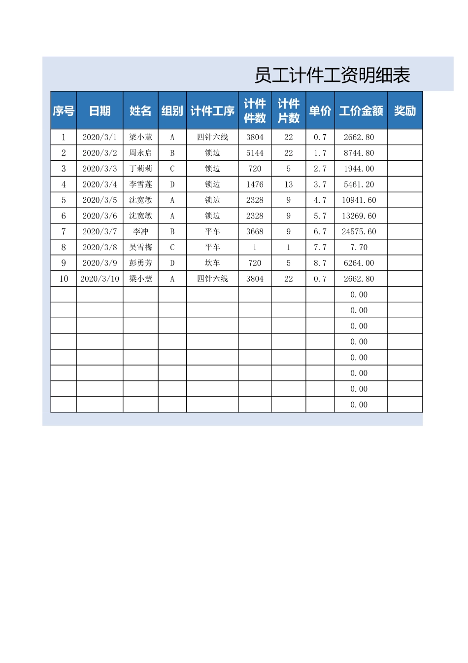 155计件工资表-员工时间段统计计算.xlsx_第1页