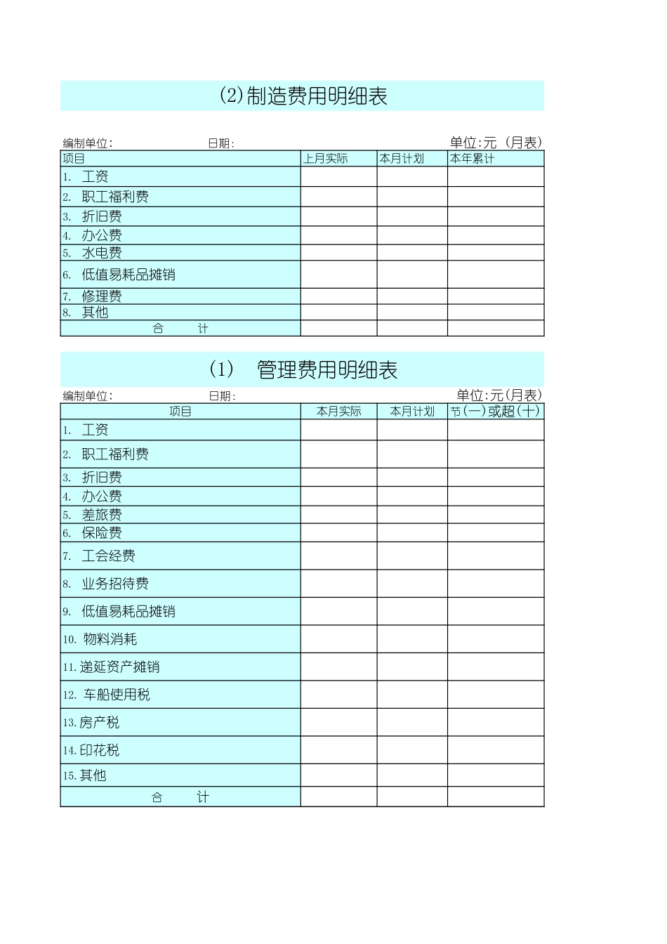 176制造成本费用套表.xls_第3页