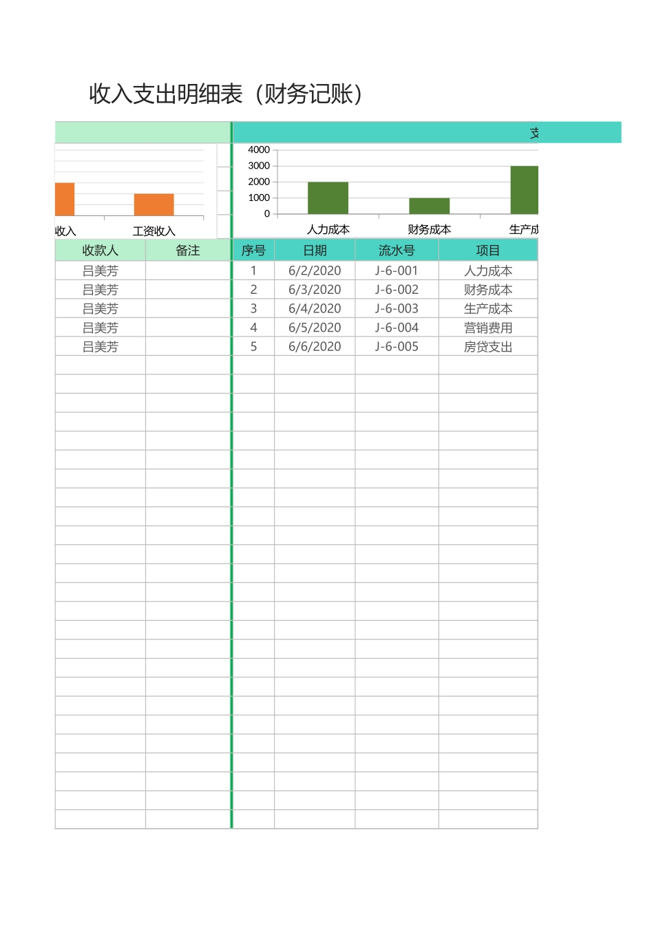 51收入支出明细表（财务记账）.xlsx_第2页