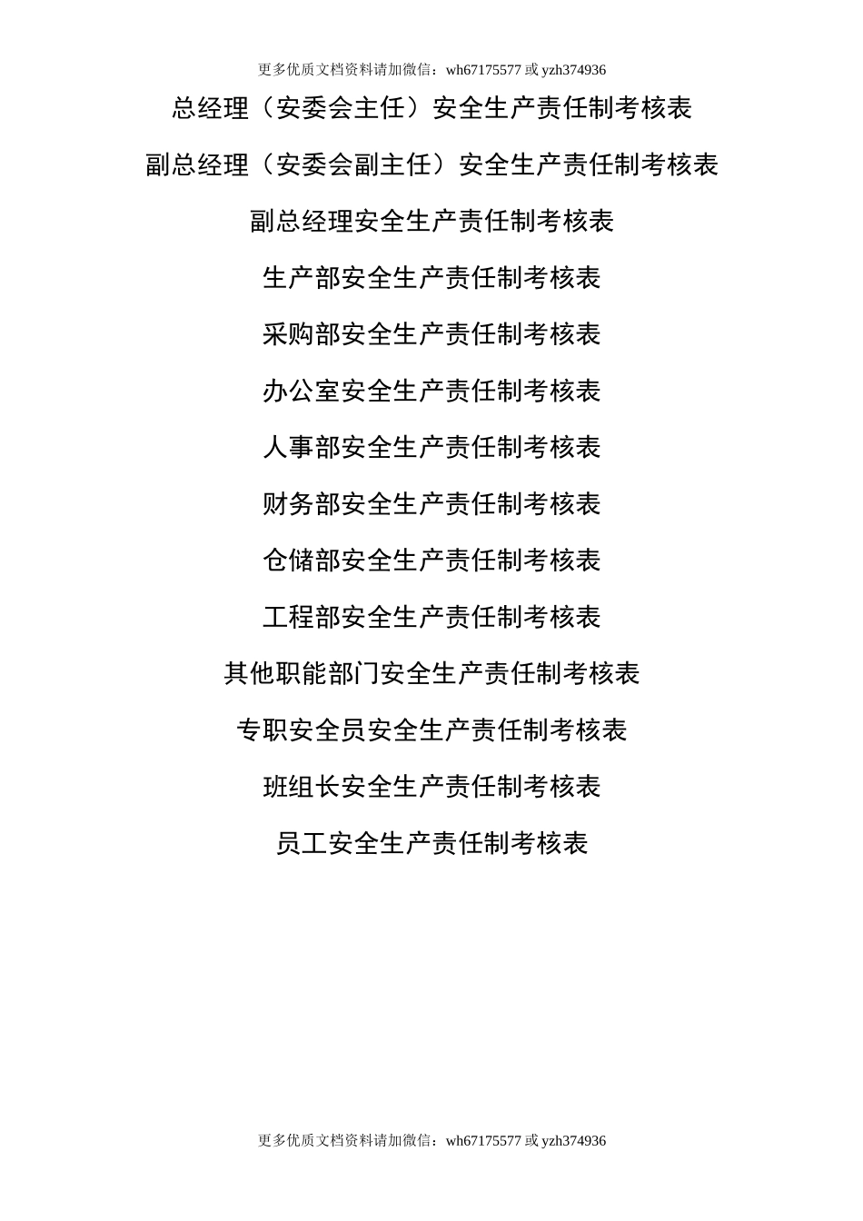 【考核】全套安全生产责任制考核表.doc_第1页