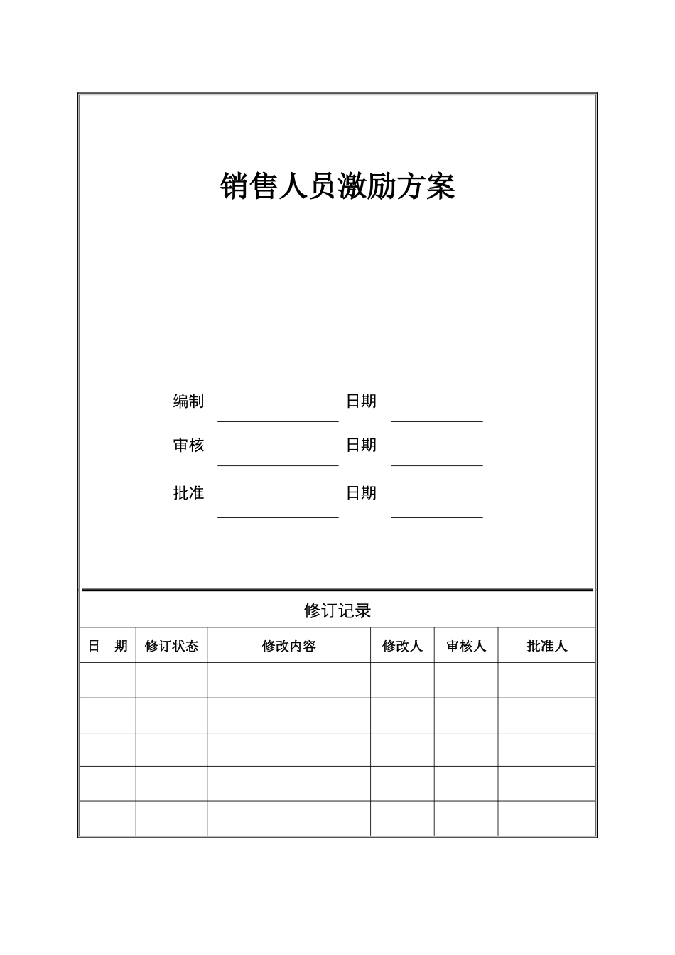 00-【管理制度】-40 -销售人员激励方案.docx_第1页