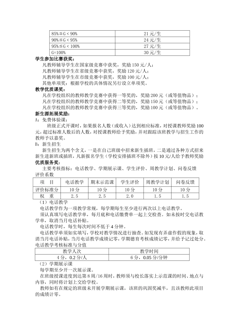 00-【管理制度】-16 -教师薪酬绩效与激励制度.doc_第2页