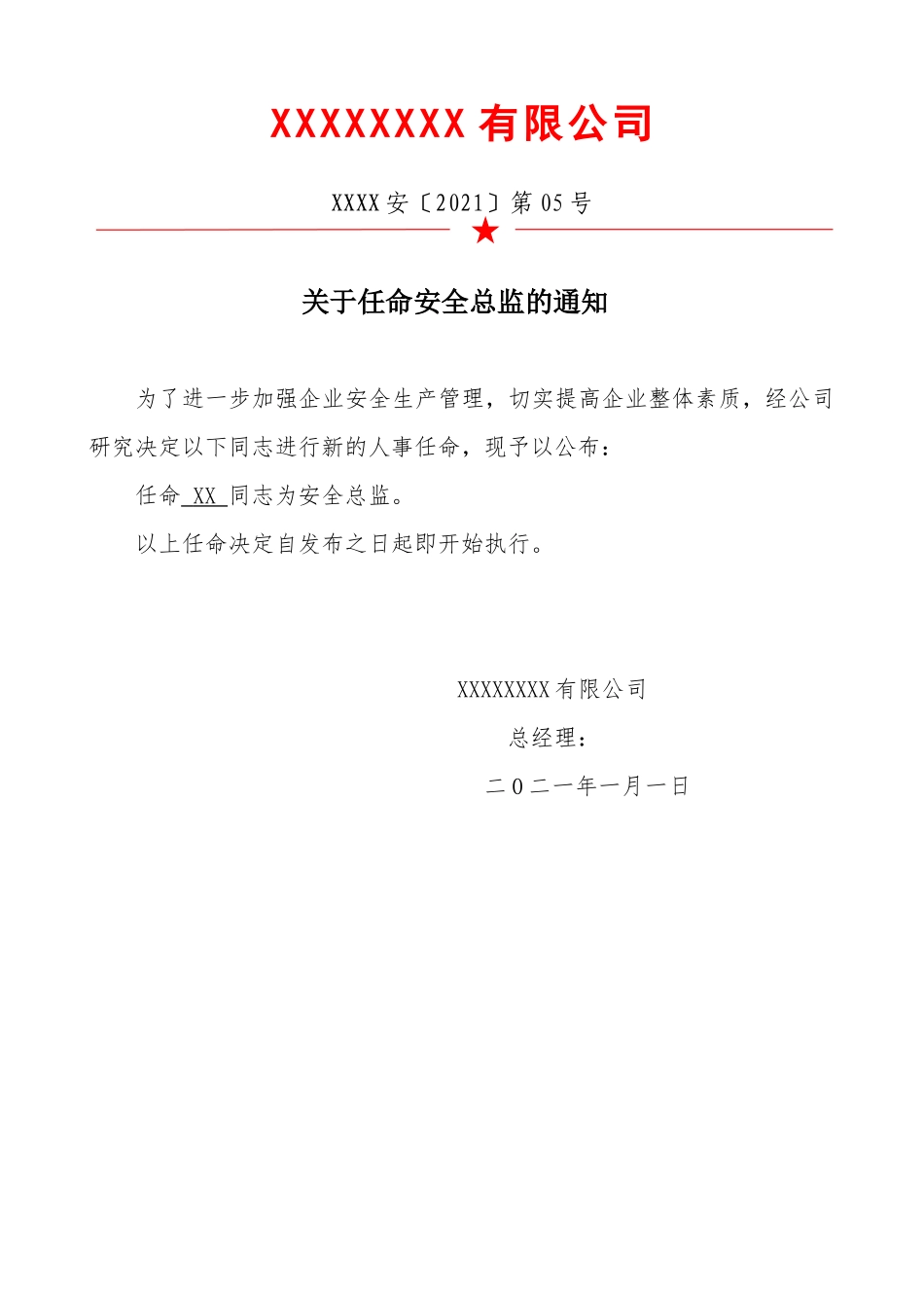 08-安全总监任命书.docx_第1页