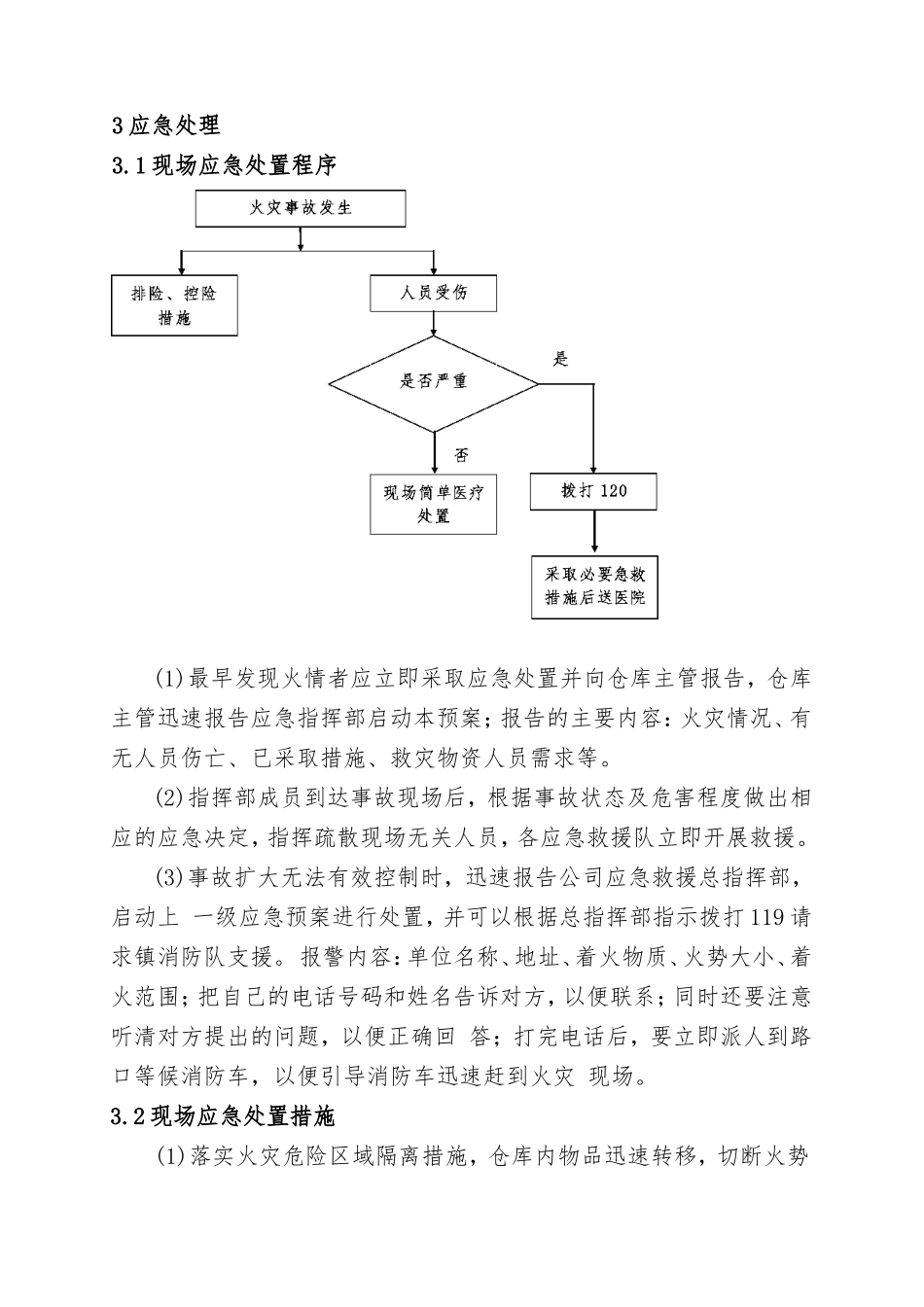 11.物资仓库火灾事故现场处置方案.doc_第2页