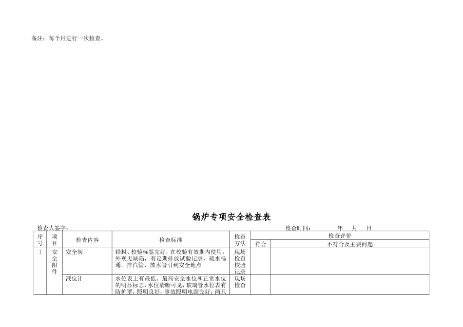 6.特种设备安全检查表（企业不涉及的项可不填写）（每月检查一次）.doc_第3页