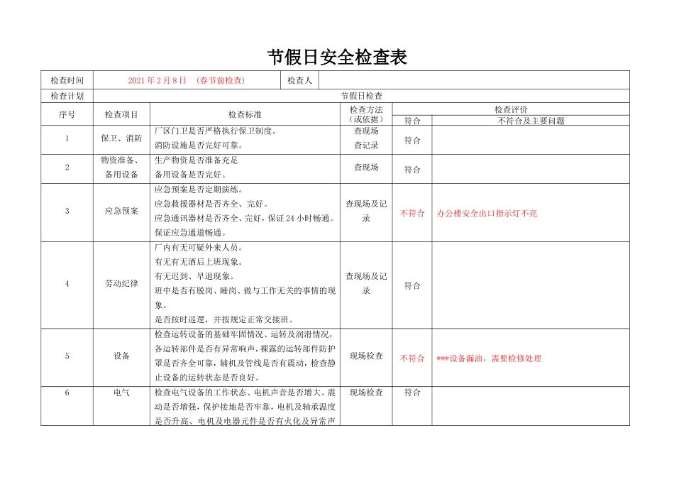 5.节假日安全检查表 (2).doc_第1页