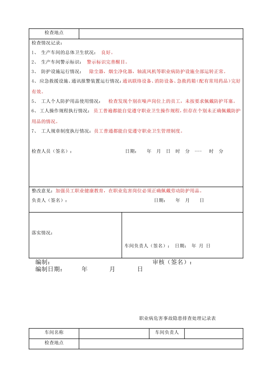 7.职业危害事故隐患排查处理记录表.doc_第2页