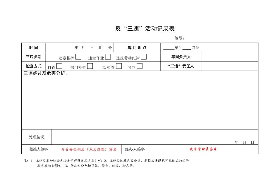 4.反“三违”活动记录表.doc_第1页