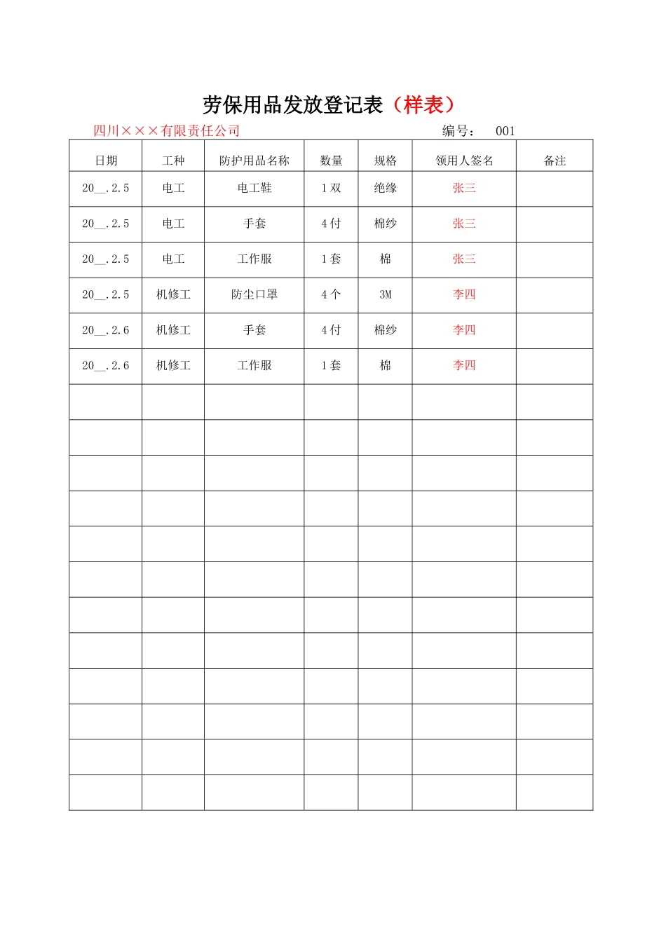 5.劳保用品发放台账.doc_第2页