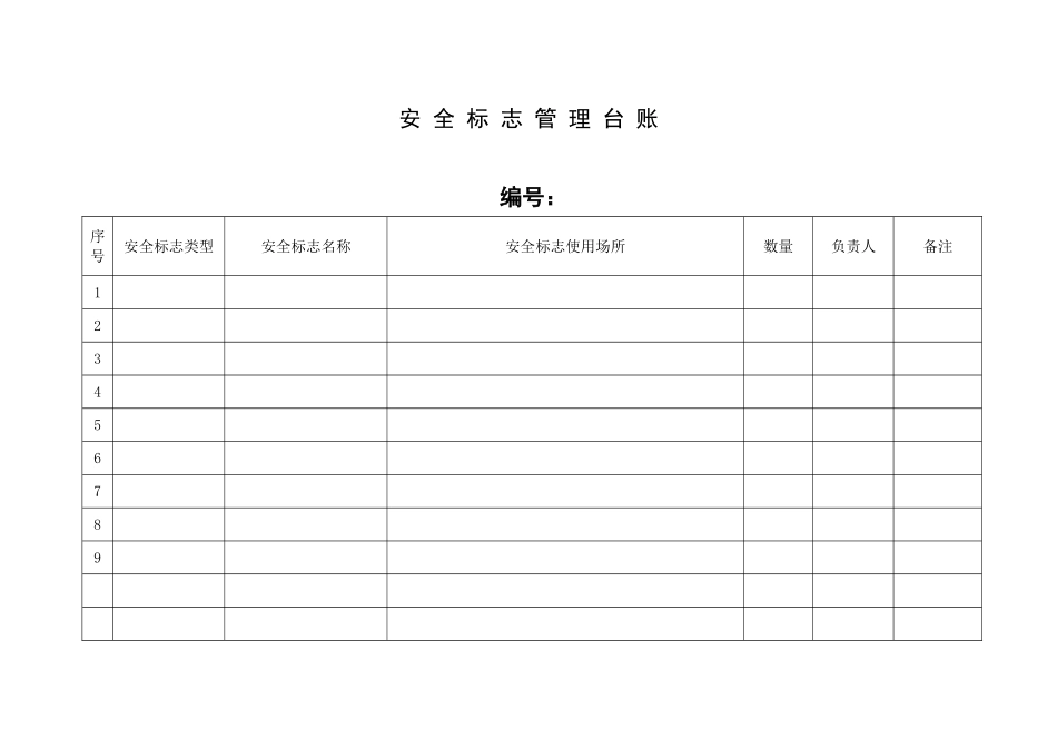 9.安全标志管理台账.doc_第1页