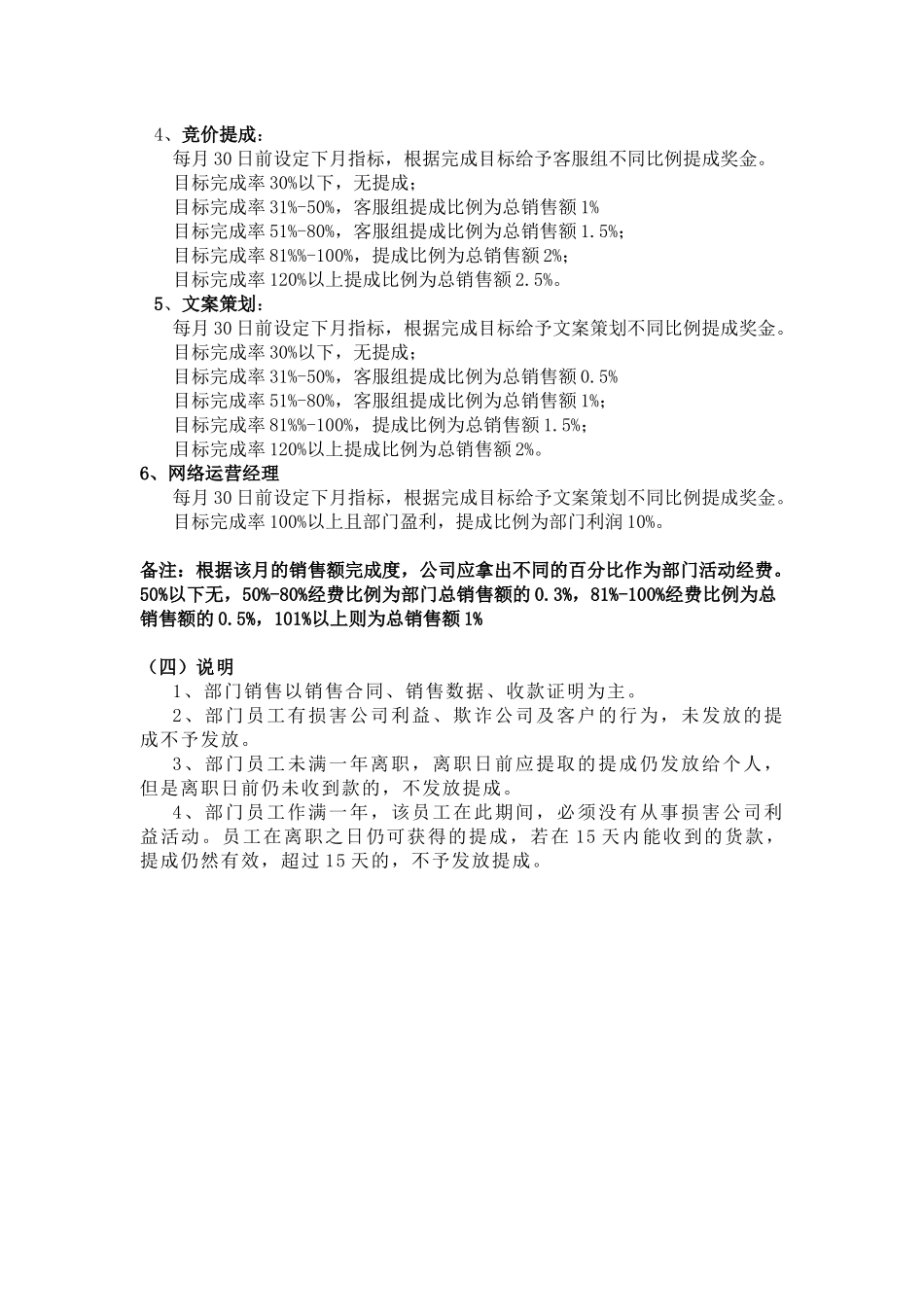 【精选】-32-网络运营部提成方案.docx_第2页