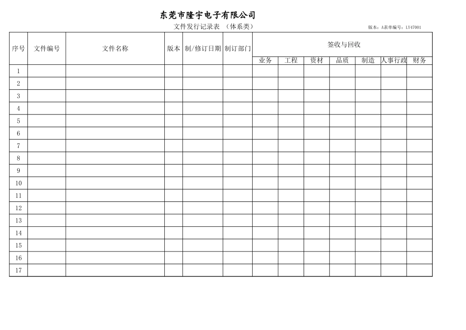 LY47001---文件发行记录表（体系类）.xls_第1页
