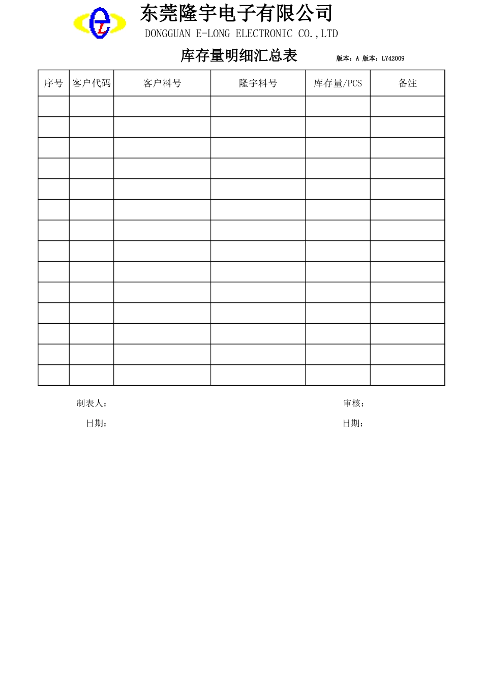 LY42009---库存量明细汇总表.xls_第1页