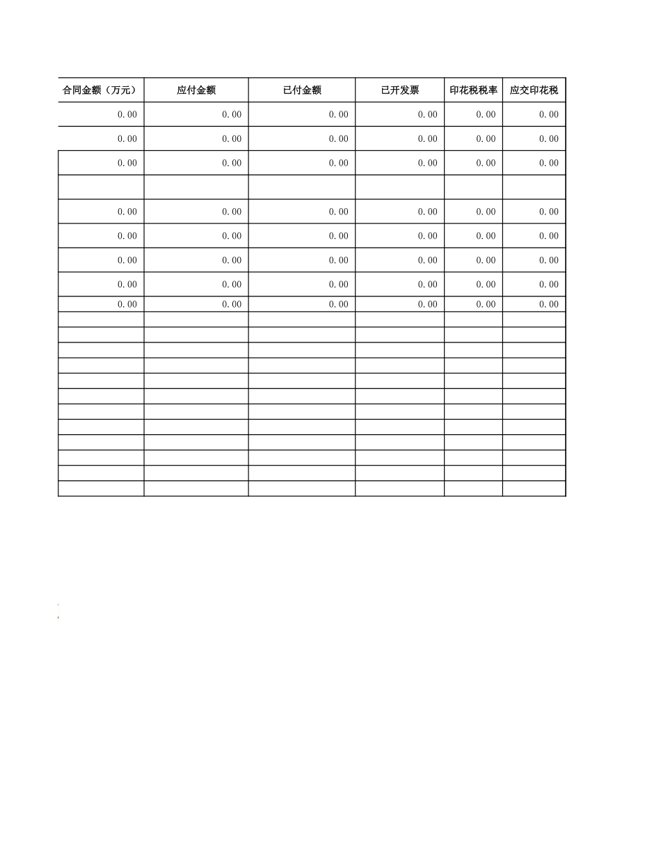 合同台账模板.xls_第3页