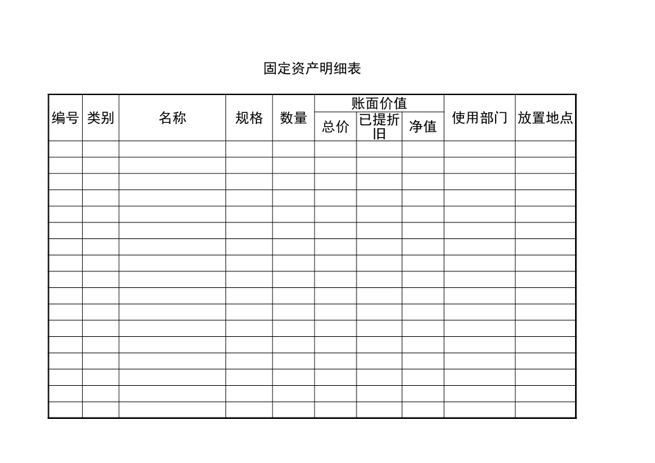 宏酷财税 管理报表16-固定资产明细表.xlsx_第2页