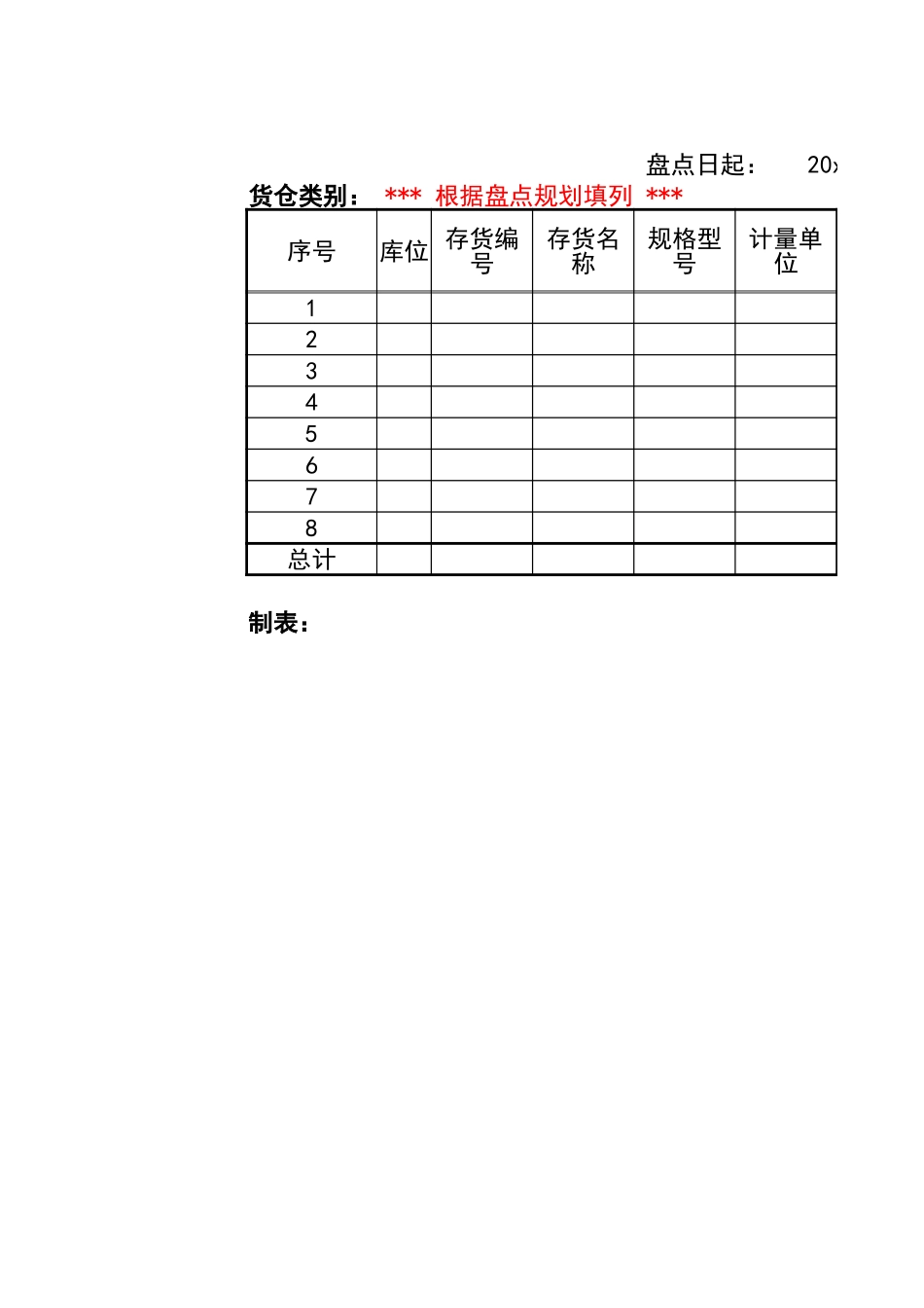 宏酷财税 盘点工具2-存货盘点表.xlsx_第1页